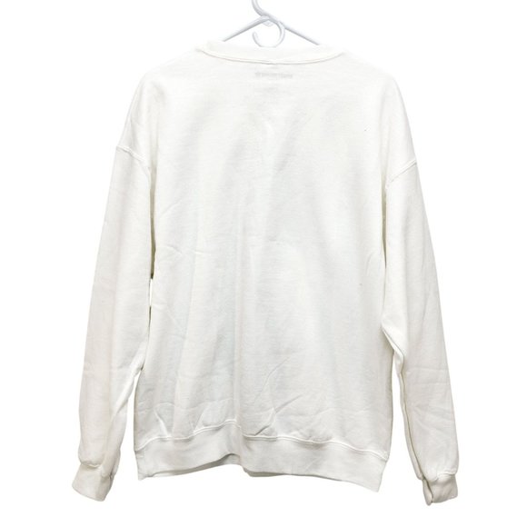 Lacey Chabert Collection White Big As The Sky Embroidered Sweatshirt Size M - Picture 3 of 11